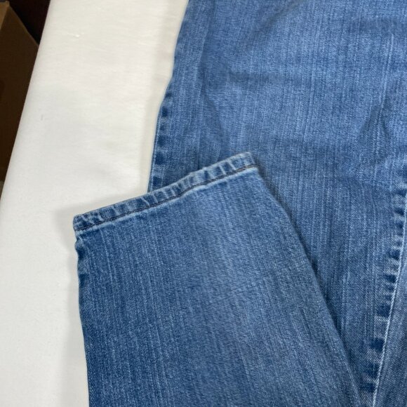 Lee Side Elastic At The Waist 14 Medium Cotton Blend Blue Jeans - Picture 3 of 8